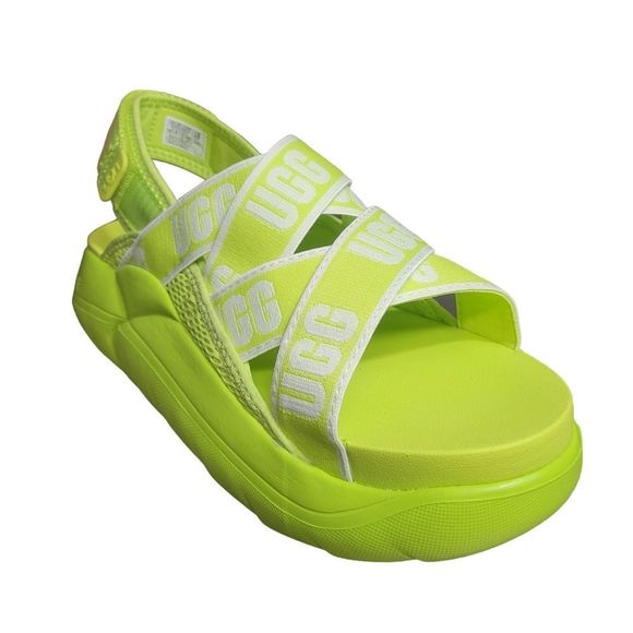UGG Women La Cloud Sandals 1110090 Lime Volt Green - Picture 1 of 11
